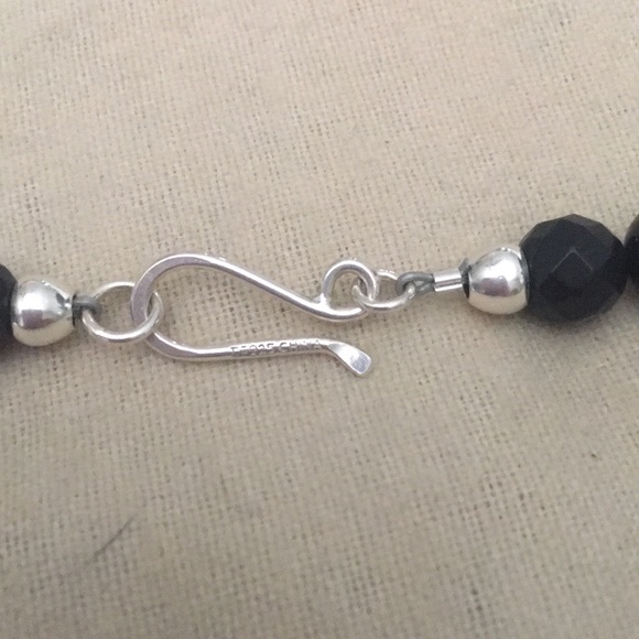 Black Onyz necklace with Sterling Silver clasp. - Picture 13 of 16